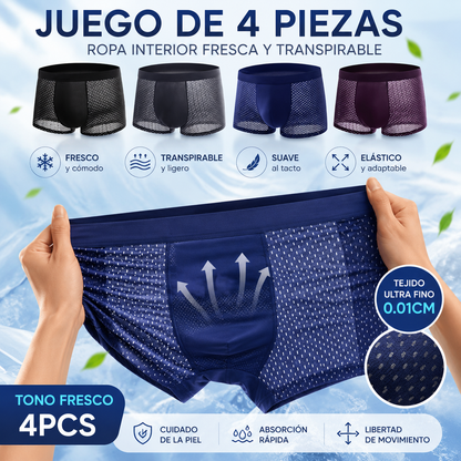 🔥【4 kusy】🧊Pánské prodyšné a pohodlné síťované boxerky