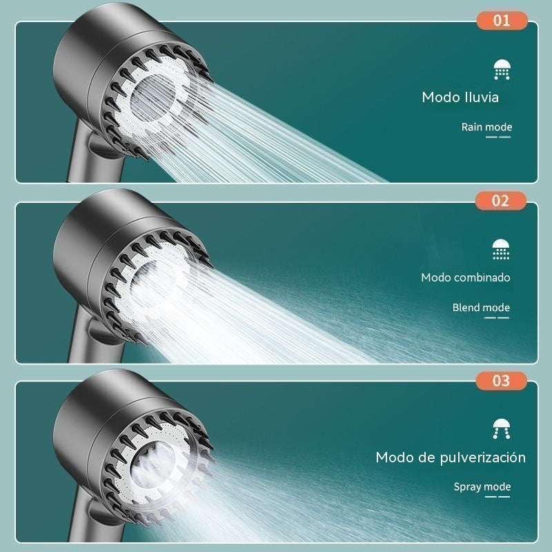 🚿🔥Cabezal de ducha de alta presión y masaje 6 en 1
