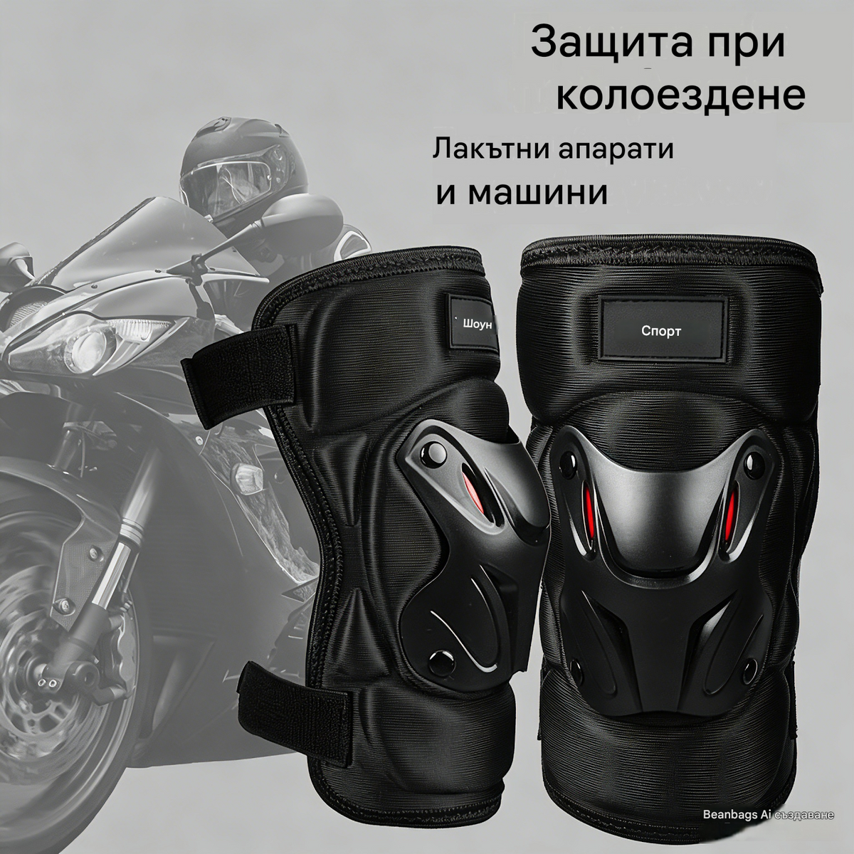 🏍️ Възползвайте се от 40% отстъпка, когато купувате сега! 🛡️ Комплект бандажи за колене и лакти за мотоциклет – Удароустойчиви, с регулируеми презрамки и дишаща подплата – безопасност, необходима за шофиране, каране на кънки или каране на велосипед 💪
