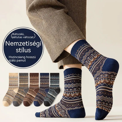🧦(39-45)Calcetines étnicos retro absorbentes del sudor para otoño e invierno para hombre
