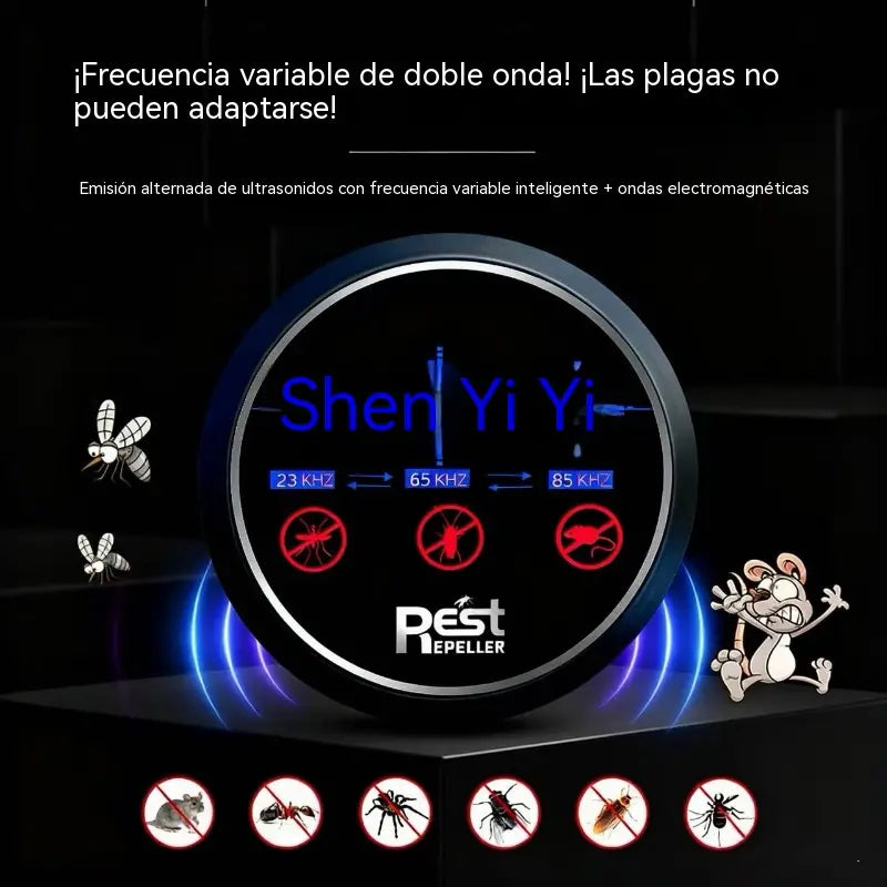 Repelente ultrasónico inteligente de alta potencia para uso doméstico: ahuyenta ratones, mosquitos y cucarachas.