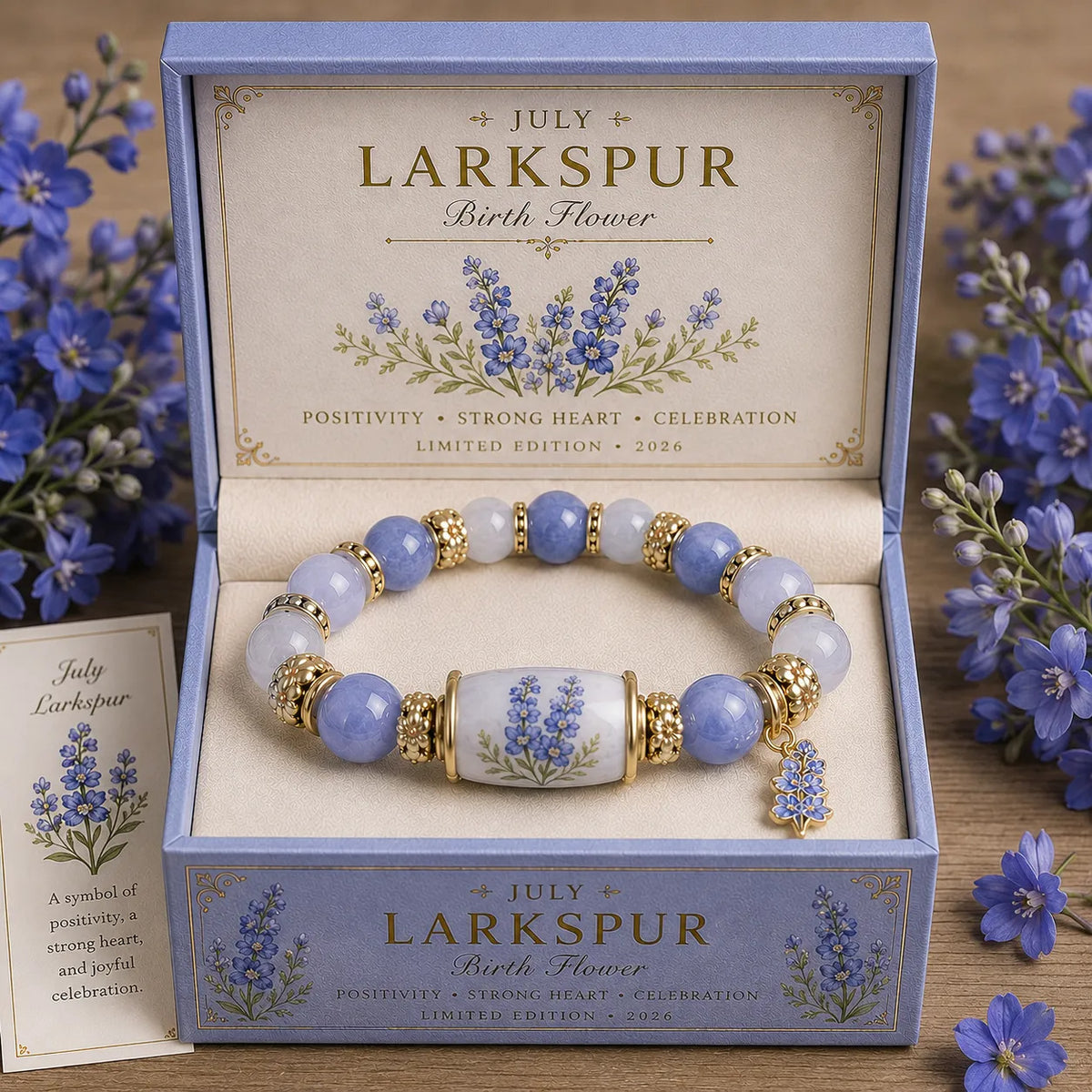 🔥【Vásárolj 1-et, kapsz 1-t ingyen】🎁✨Decemberi születésnapi virágkarkötő ötvözet olajcsepp rózsával és kalcedon karkötővel🌸
