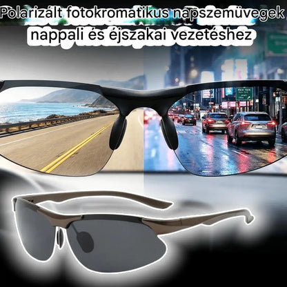 【Vásárolj 1-et, kapsz 1-et ingyen】🕶️ Polarizált fotokromatikus nappali és éjszakai vezetési szemüveg 🚗