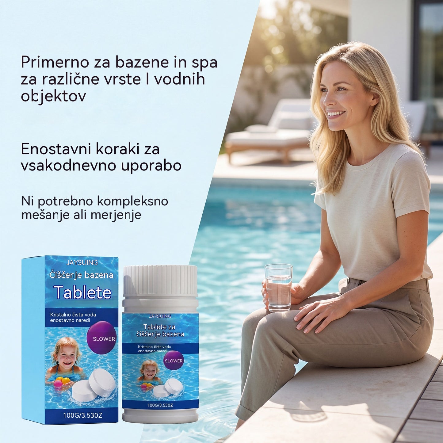 🔥Kupite 1 in dobite 1 brezplačno (2 steklenički) Šumeče tablete za čiščenje bazenov