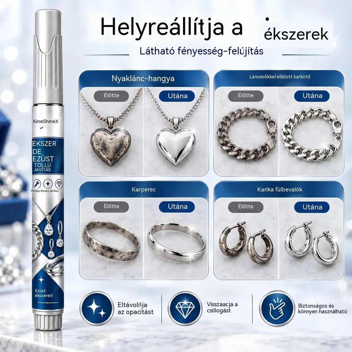 🔥 Korlátozott ideig érvényes ajánlat: 50% kedvezmény 🔥 Javítófilc ezüstékszerek karcolásainak eltüntetésére és javítására