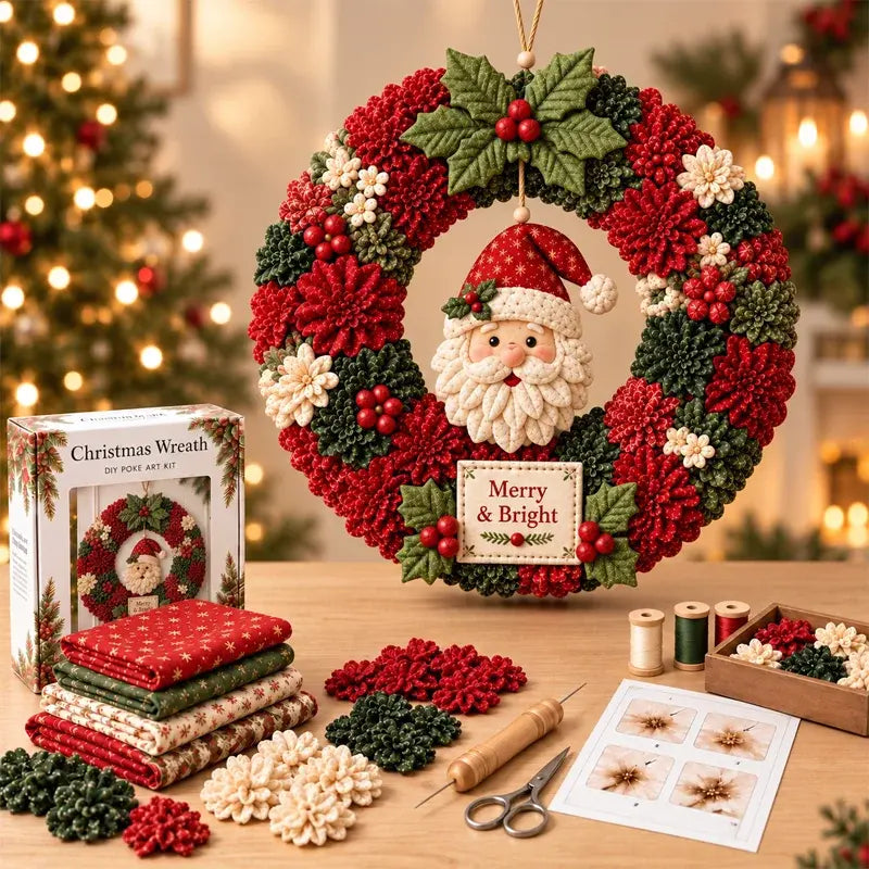 ⏰ POSLEDNÝ DEŇ! Zľava 50 % ✨ Vytvorte si vianočný veniec, ktorým sa budete s hrdosťou pýšiť 🎄❤️ Kreatívna súprava (technika vkladania látky do 3D základu) vrátane návodu a inštrukcií.