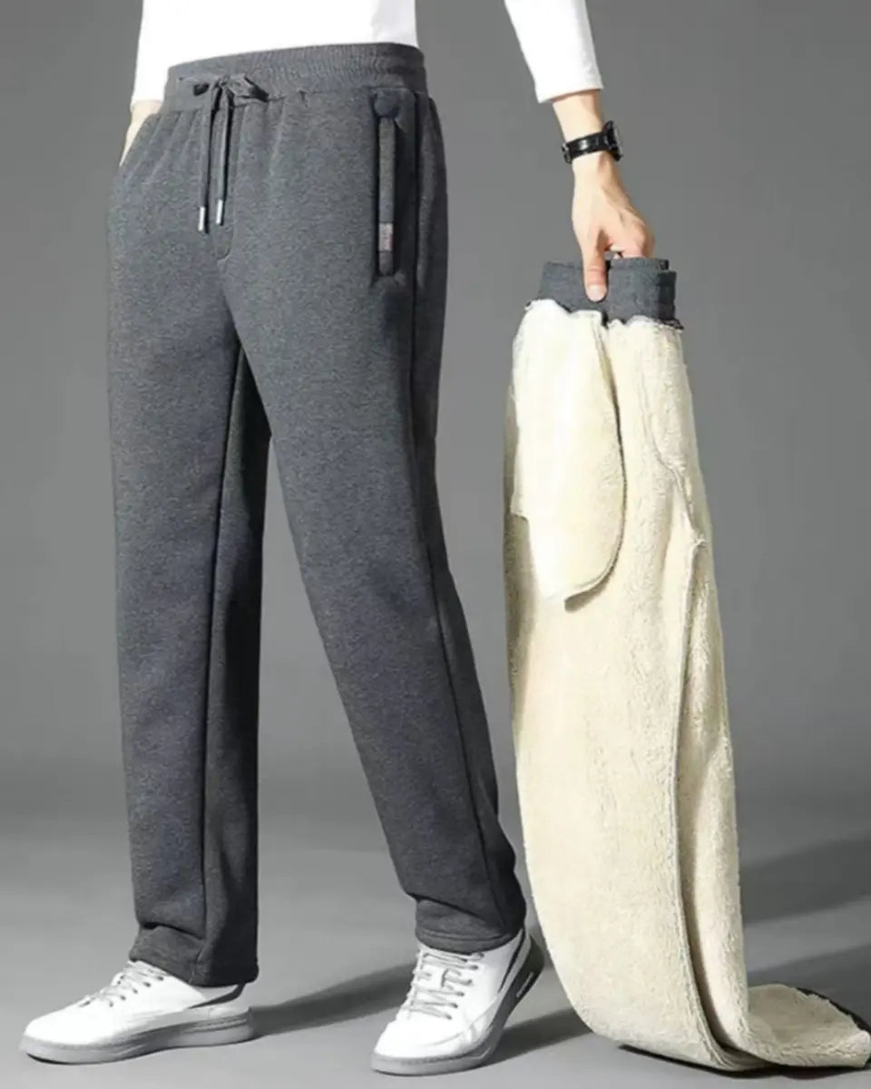 👖【45% OFF】🔥【M-5XL】Zimske muške zimske ležerne hlače od janjeće vune✅【40-100 kg】