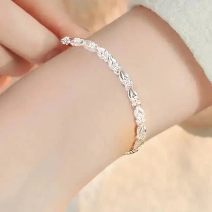 🔥Горещи продажби🔥【Купете 1, вземете 1 безплатно】💖🍀Нова модна гривна от сребро 925 с четирилистна детелина за жени.