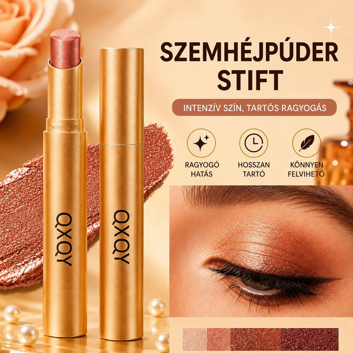 🔥【Vásárolj 1-et, kapsz 1-t ingyen】 ✨3 az 1-ben szemhéjfesték stift – Azonnali ragyogás, lifting hatás és hosszan tartó hatás 💄