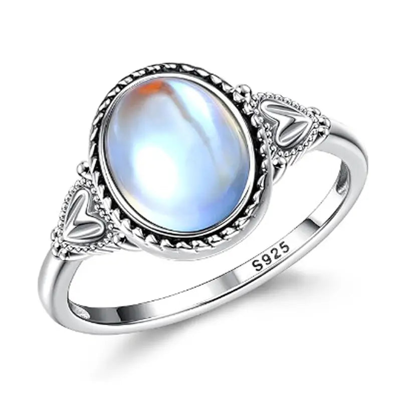 💞[22 za dve položky]💍Oválny prsteň vo vintage štýle, ktorý mení farbu v závislosti od teploty a je ozdobený detailmi v tvare srdca.