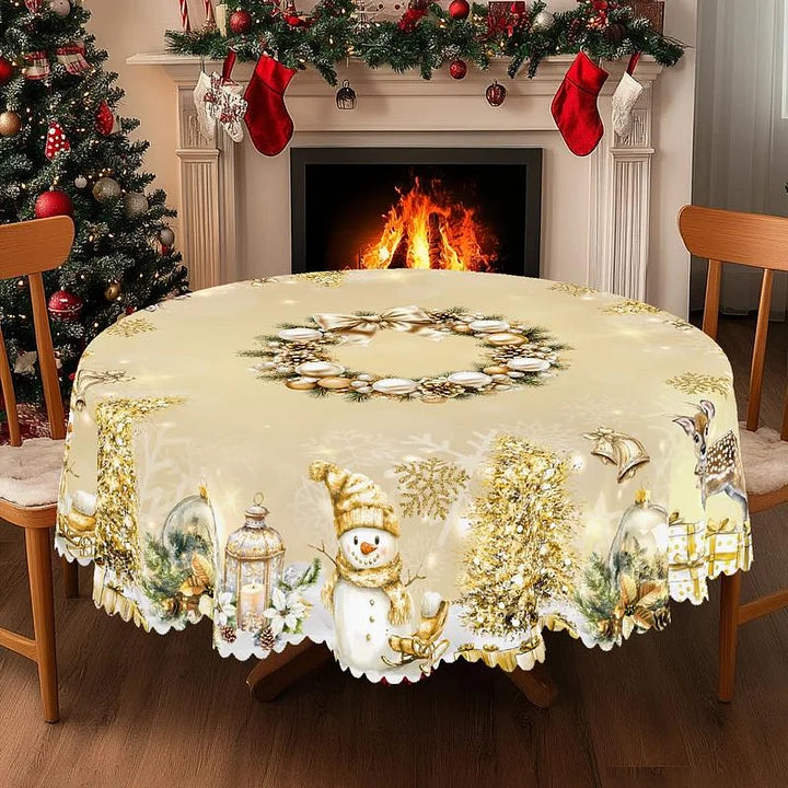 🔥【Ζεστή πώληση σε χαμηλή τιμή】🎄 Υψηλής ποιότητας χριστουγεννιάτικο τραπεζομάντιλο - μαγικό σχέδιο με τον Άγιο Βασίλη και τους ταράνδους