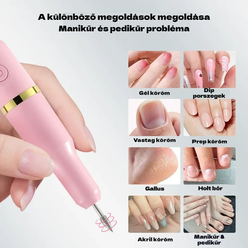 ✨💅Elektromos körömreszelő a körömlakk és az elhalt hámsejtek eltávolításához.