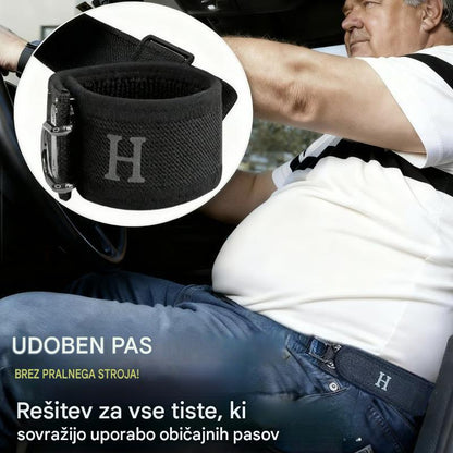 🔥 Nastavljiv in udoben pas z elastično univerzalno zaponko na ježka.