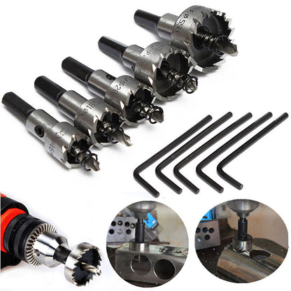 1 sada 25 eur---Vysokorýchlostné otvárače/vrtáky do kovu (5 ks)