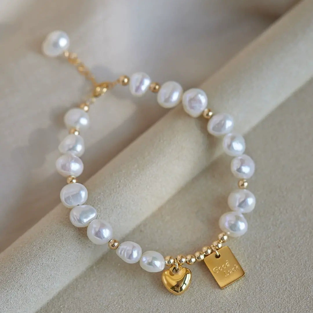 💐✨【Fő karkötő + 5 darab hozzáillő kiegészítő】Barokk édesvízi gyöngy karkötő, egy elegáns és sokoldalú, visszafogott luxusékszer.