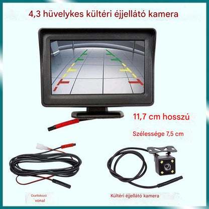 🔥Nagyfelbontású univerzális tolatókamera autókhoz, 4,3/7 hüvelykes 12 V-os nagyfelbontású univerzális tolatókamera.