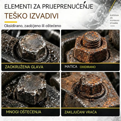 🔧 14 részes dugókulcs-készlet csavarokhoz és anyákhoz | Csúszásgátló bordázattal ellátott fejek rozsdás, sérült vagy elnyalt fejű csavarokhoz