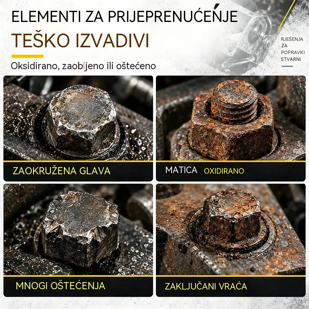 🔧 14 részes dugókulcs-készlet csavarokhoz és anyákhoz | Csúszásgátló bordázattal ellátott fejek rozsdás, sérült vagy elnyalt fejű csavarokhoz