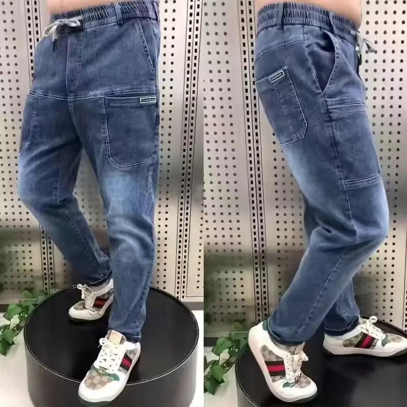 【S-5XL】Férfi nagy méretű, sztreccs farmernadrág