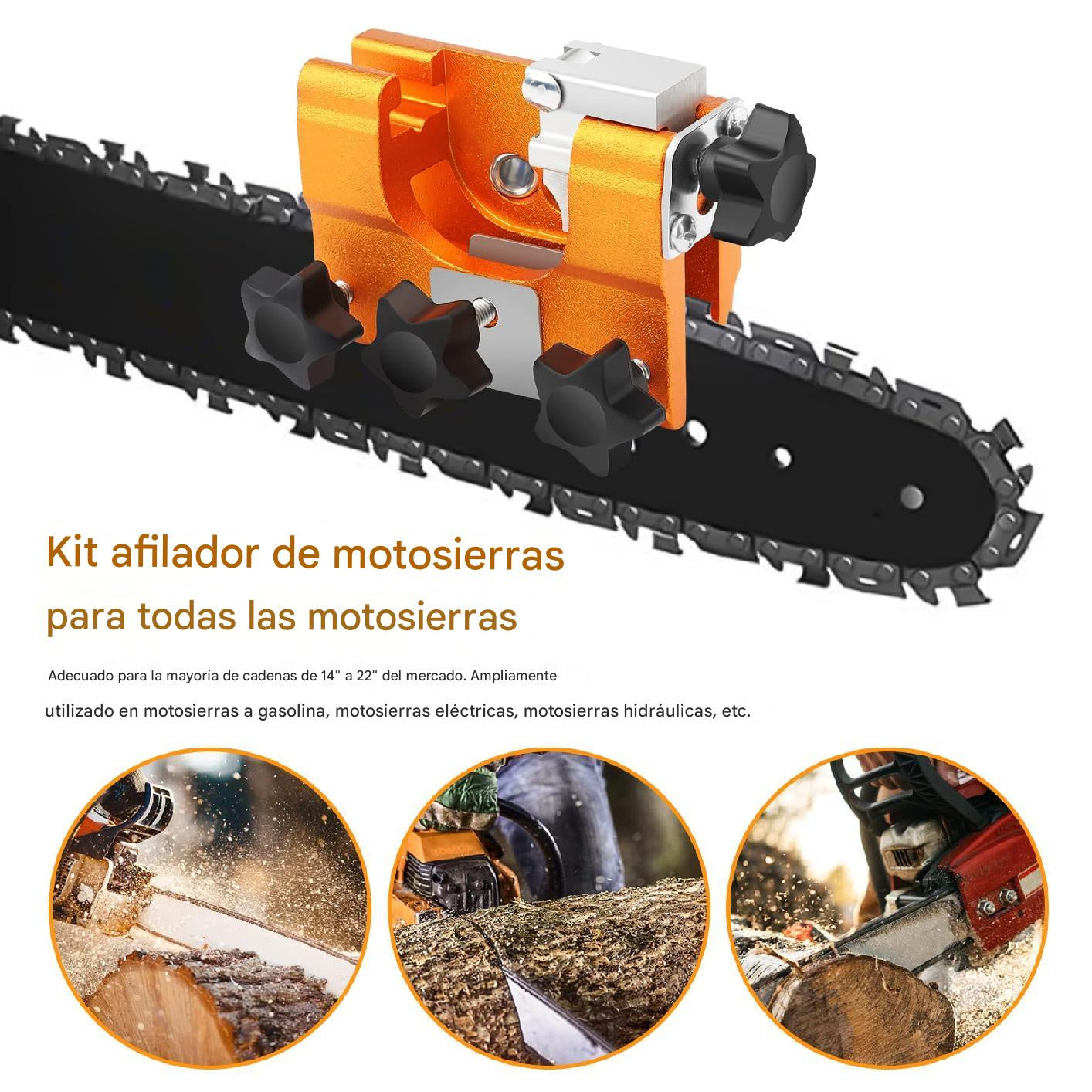 🧰【Compre 1 y obtenga 1 gratis】 Amoladora de cadena de motosierra, amoladora de rotación manual de cadena de motosierra