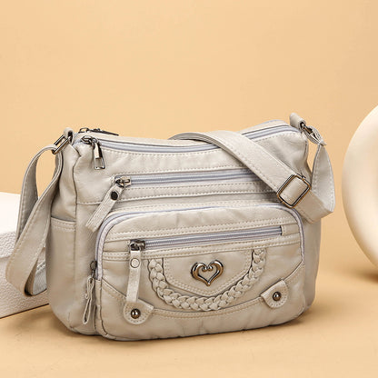 💐50% taniej! 🎁Damska torebka crossbody z miękkiej skóry ekologicznej – liczne kieszenie dla idealnej organizacji 👜🔑