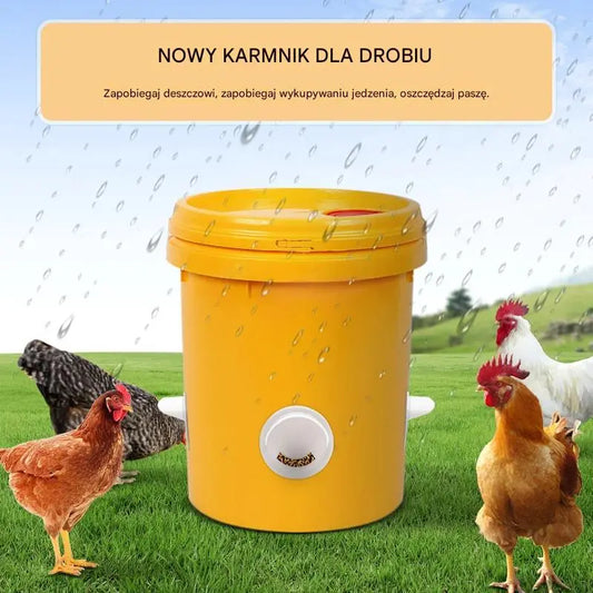 🐓 【5 podajników + otwieracz do otworów】 Automatyczny podajnik kurczaków, kaczek i gęsi