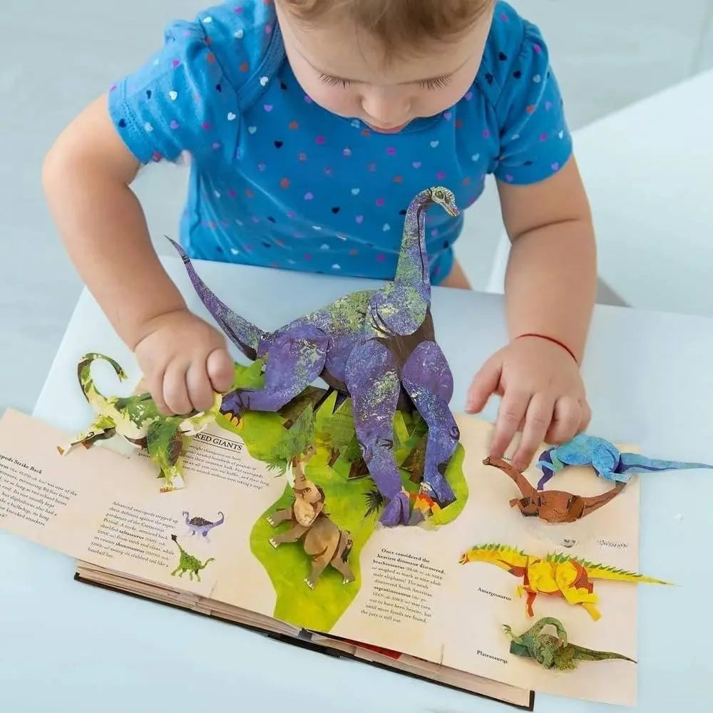 📕🦖🔥3D Őskori Enciklopédia Felugró Dinoszaurusz Könyv Dinoszaurusz Enciklopédia