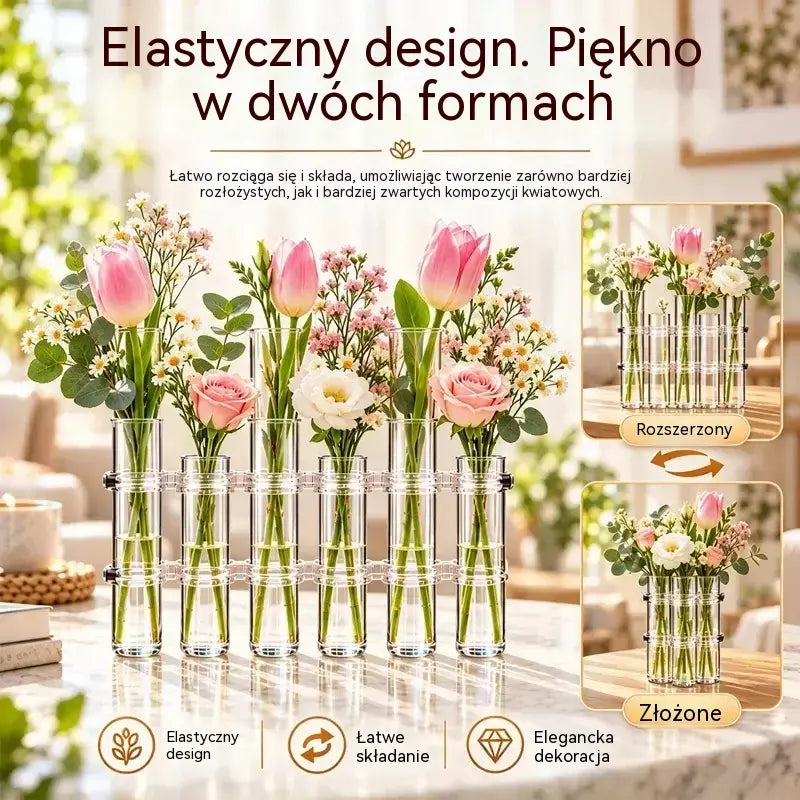 6 sztuk za 109 zł 💐 Szklany wazon w kształcie probówki