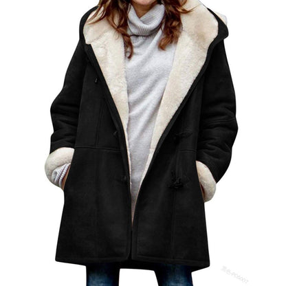 🥼🐏💖【Új téli kollekció – 50% kedvezmény】【S–5XL】2026-ös stílusos és meleg női velúr dzseki gyapjúbéléssel – lezser téli kabát