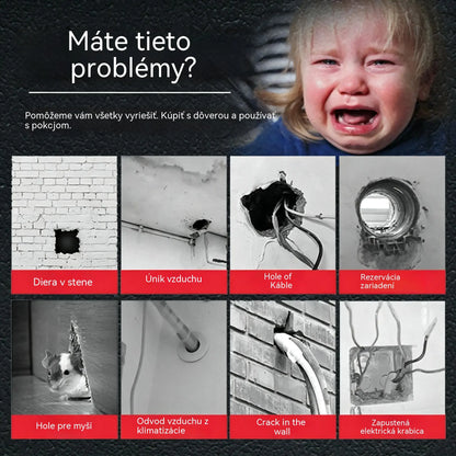 【10 kusov za 22 €】🔧 Biely vodeodolný tesniaci tmel – Opravuje otvory, steny a potrubia klimatizácie 💧🏠