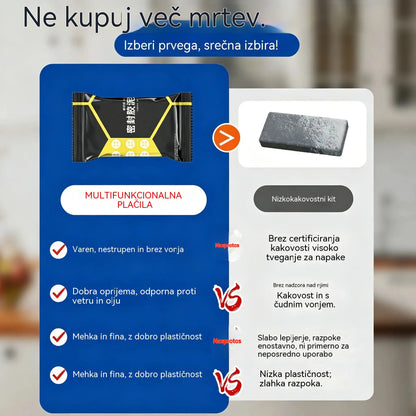 【10 enot po 23 eur】🔧 Beli vodoodporni tesnilni kit – Popravlja luknje, stene in cevi klimatskih naprav 💧🏠
