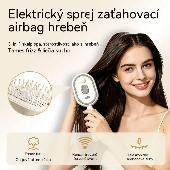 Elektromos permetező párnás masszázsfésűvel