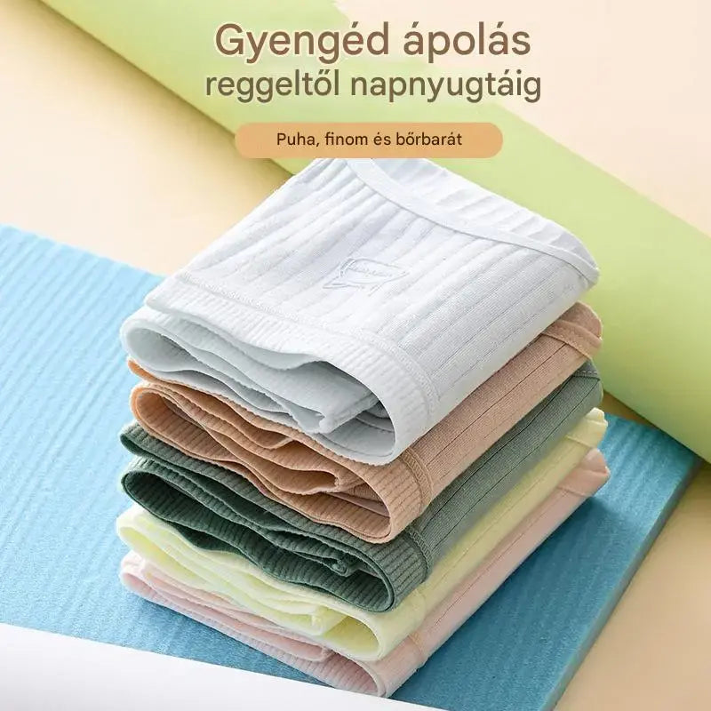 💓(7 db 8400 Ft) Utolsó nap 50% kedvezménnyel-- Női egyszerű és fejlett antibakteriális fehérnemű magas derékkal, 70-180g súlyú nők számára