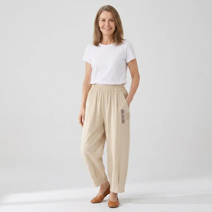 🔥【45% OFF】🔥【M–4XL】 👖 Lagane i prozračne ljetne pamučno-lanene hlače – moderne ležerne hlače do gležnja