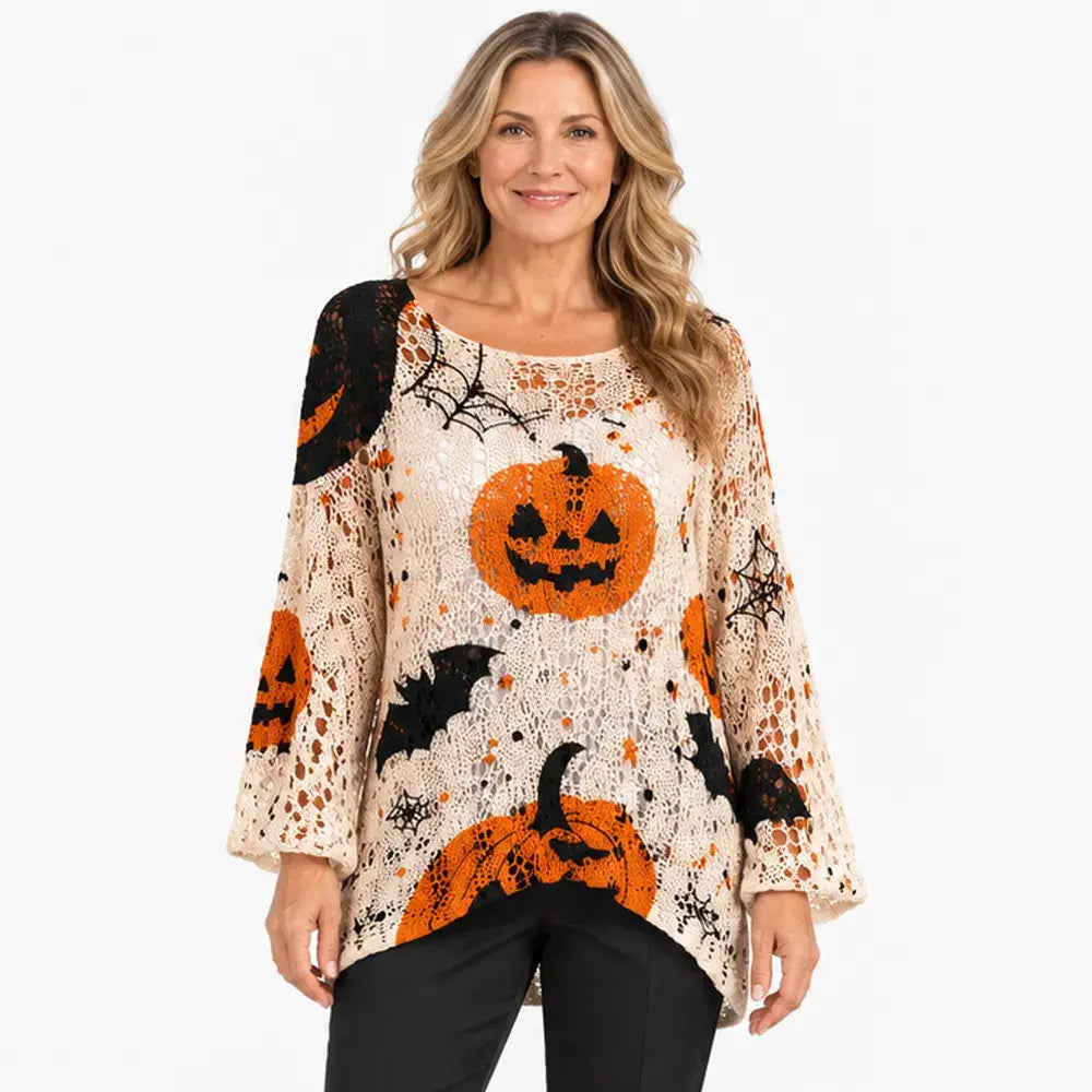 👻😍Egyedi Halloween mintás női felső – kényelmes és stílusos