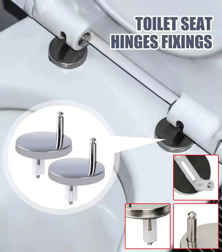 🚽【2 páry, celkom 4 kusy】 Univerzálne kúpeľňové doplnky ----💦✨skrutkové svorky na upevnenie toaletného sedadla.