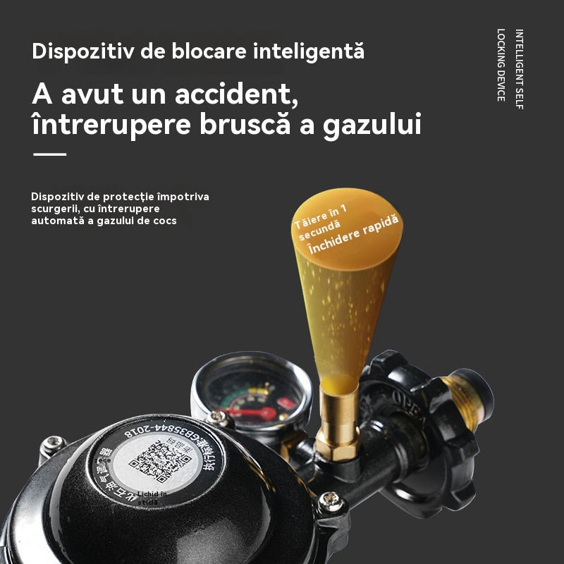👍Vysokoprietokový redukčný ventil LPG s ochranou proti výbuchu pre domáce použitie | Bezpečnostný ventil | Automatické vypnutie