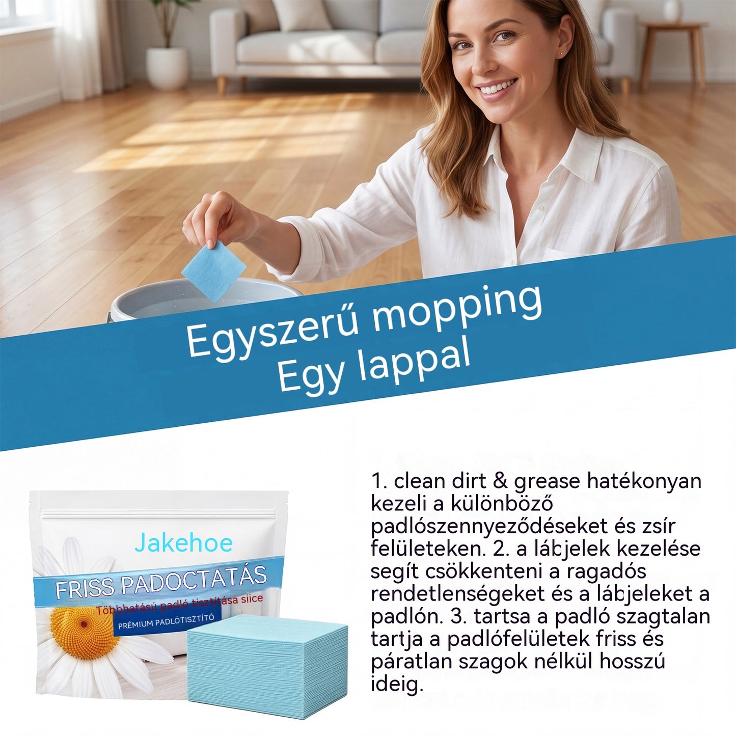 ✨ Csempepadló-tisztító – Mélytisztító hatású fugákhoz, kő- és kerámiapadlókra (1 csomag/30 darab) 😌