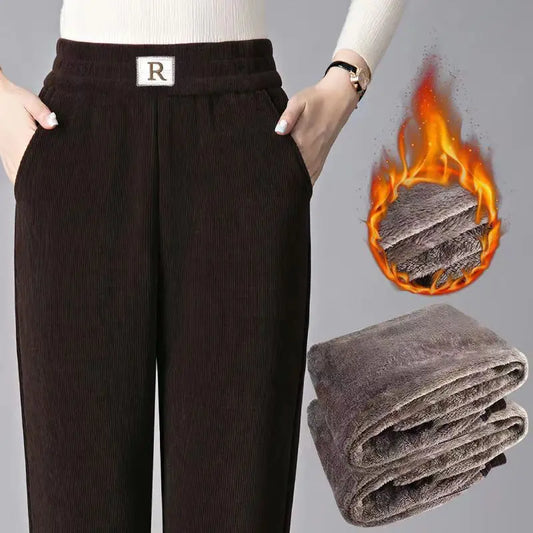 🩰👖 Nova hit ponuda--S popustom.【S-3XL】2026 jesensko-zimske ženske baršunaste ležerne hlače visokog struka