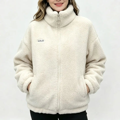 😍 Polovičná cena! 【M-4XL】Zimná fleecová bunda, zosilnená baránková bunda, hrejivá vesta