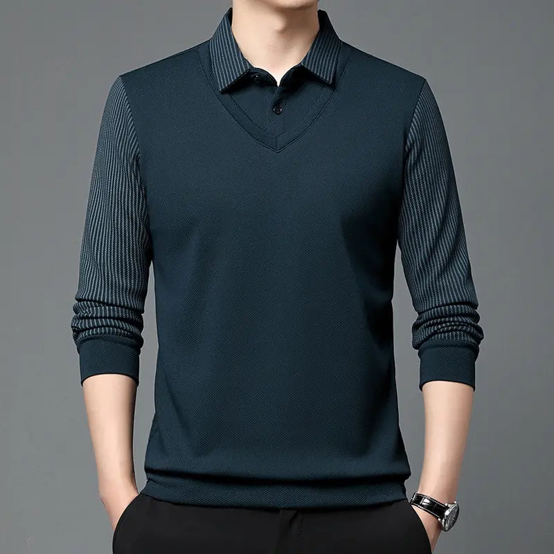 👔【M-4XL】Stílusos és sokoldalú, kétrészes férfi ing szett, tökéletes a változó évszakokhoz, és melegen tart ősszel és télen.