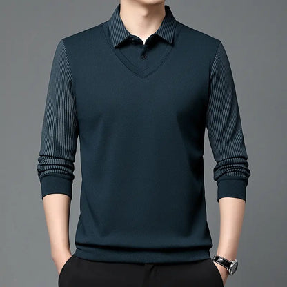 👔【M-4XL】Stílusos és sokoldalú, kétrészes férfi ing szett, tökéletes a változó évszakokhoz, és melegen tart ősszel és télen.