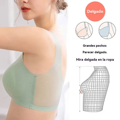 【Compra 3 y llévate 3 gratis】【40-120 kg】2025, sujetador push-up de seda helada sin costuras