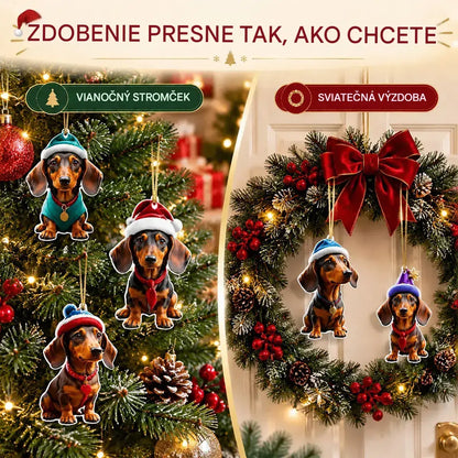 🎄【9 kusov】🐕 Vianočné ozdoby na stromček v tvare šteniatok