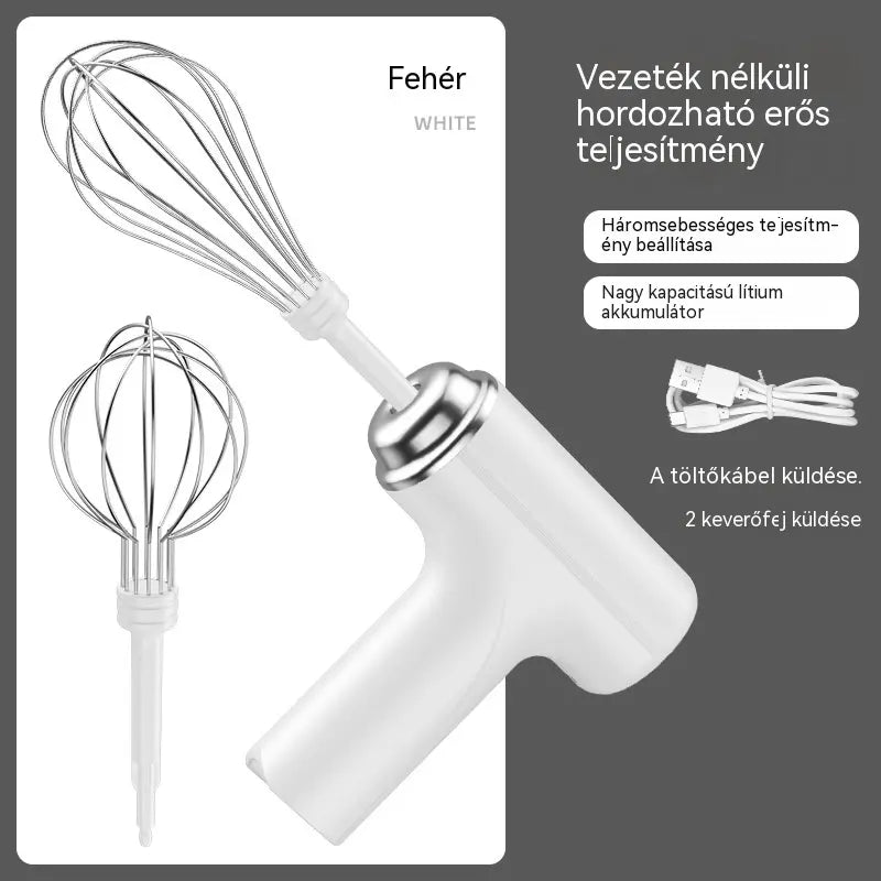 🍰✨2026 Új vezeték nélküli elektromos tojáshabverő otthoni használatra