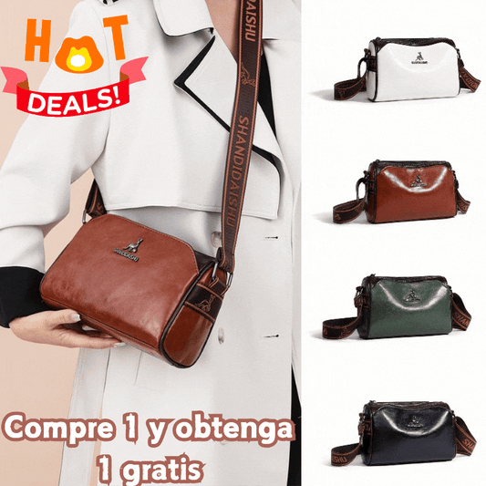 🔥【45% OFF】👜Bolso de cuero suave de gran capacidad, bolso de hombro para mujer