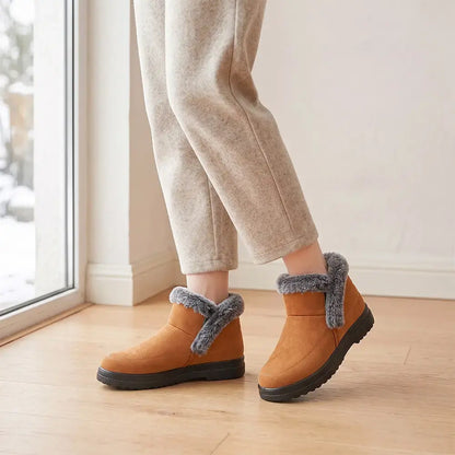 👢【36-43】✨Belebújós szőrme szegélyes női hótaposó😍