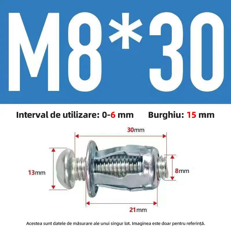 🔥50% ОТСТЪПКА【100 броя】M4M5M6 Разширителен винт, капачка, гайка, нитова гайка