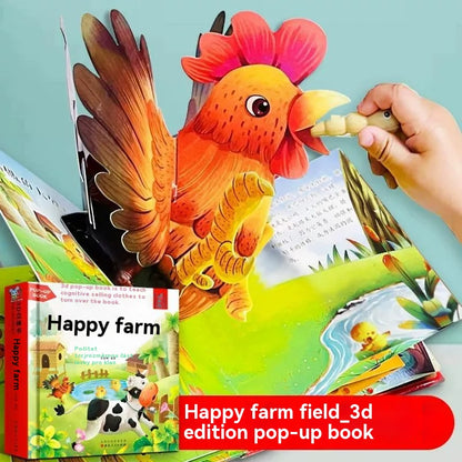 【Kupte 2, získejte 2 zdarma】4 kusy 🎁🎁 3D vyskakovací kniha se zvířaty