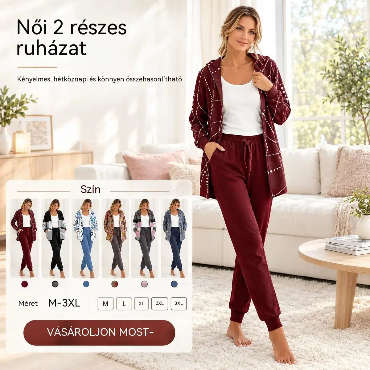 【S-3XL】💃 💖 Új, 2026-os otthoni szett – egyszerű és elegáns.